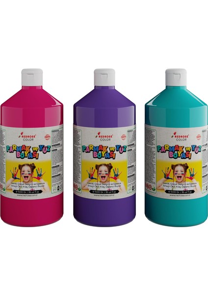 Rose Mor, Fuşya, Turkuaz Parmak 3'lü Set 3X1000 gr