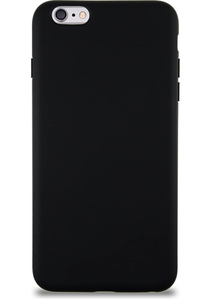 Kzy Iletişim 6s Plus ile Uyumlu Kapak ile Uyumlu Içi Kadife Lansman Silikon Kılıf - Siyah