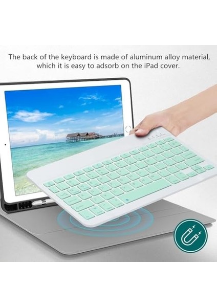 Kablosuz Klavye Mouse Seti, Bluetooth ve 2.4ghz, Sessiz Tuşlar, Windows Mac Ios Uyumlu, Taşınabilir Ergonomik Tasarım, Uzun Pil Ömrü (Yeşil) fiyatları