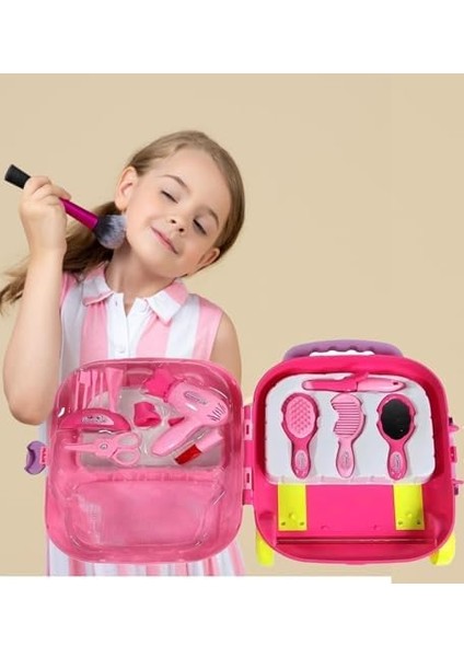 Çek-Çek Valizli Büyük Boy 15 Parça Güzellik Seti 2in1 - Kuaförcülük Oyun Seti fiyatları