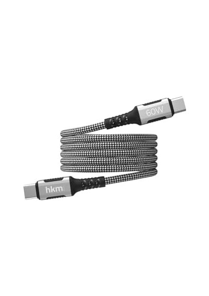 Hkm Tech Dynamıc 60W Hızlı Şarj, Mıknatıslı, Type-C To Type-C Şarj ve Data Aktarım Kablosu, 1 Metre, Siyah modelleri