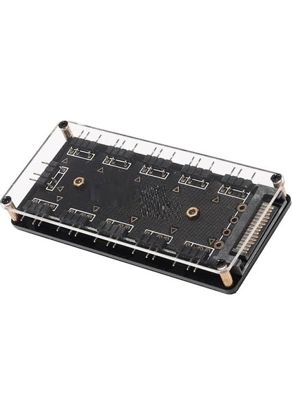 Rgb LED 3 Pin 11 Port 5V Sata Power Güç Fan Çoklayıcır Şerit Hub Kablo Splitter