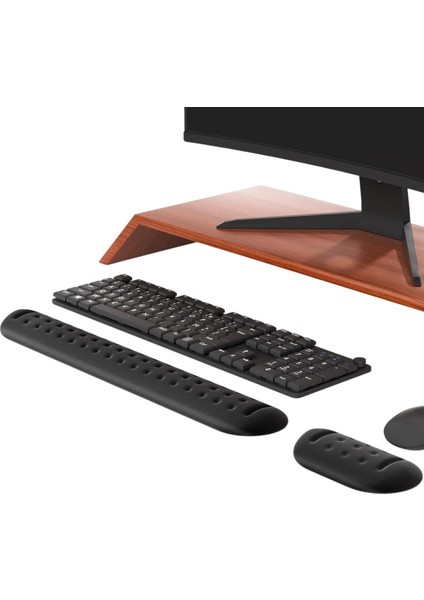 Gaming Klavye ve Mouse Bilek Destek Seti,, Kaymaz Tabanlı, Nefes Alan Kumaş, Ağrı Önleyici (Klavye ve Fare Bilek Desteği)