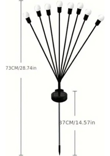 Top LED Güneş Enerjili Bahçe Aydınlatma Solar Bahçe Süsü 2 Mod 8 Top fiyatları
