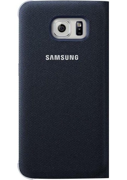 Kumaş Folyo Cüzdan Koruyucu Kılıf Cover Kredi Kartı Bölmeli Galaxy S6 Için, Siyah