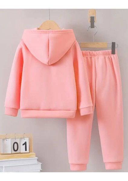 Özel Tasarım Pop Star Kızlar Baskılı 3 Iplik Kalın Kışlık Alt Üst Kız Çocuk Eşofman Takımı modelleri