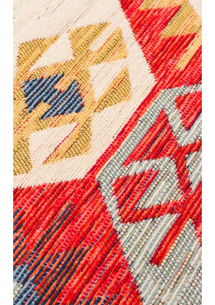 Ürgüp 01 Multy %100 Pamuk ile Üretilen Etnik Desenlere Sahip Yıkanabilir Çift Taraflı Ince Yıkanabilir Kilim indirimleri