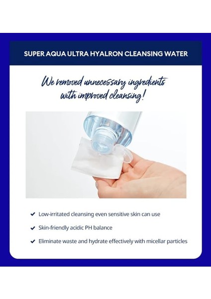 Mıssha 10 Çeşit Hyalüronik Asit Içeren Makyaj Temizleme Suyu 500ML Super Aqua Ultra Hyalron Cleansing Water fiyatları