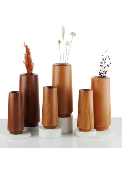 Mabel 2 'li Ahşap Vazo Seti modelleri