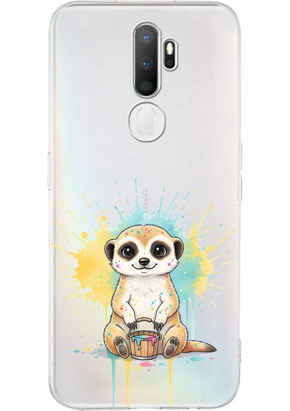 Oppo A5 2020 ile Uyumlu Splash Mirket Tasarımlı Slimfit Şeffaf Silikon Kılıf