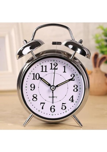 Klasik Çalar Saat Dekoratif Yüksek Sesli Mekanik Alarmlı Çalar Alarmlı Saat Dekoratif Hediyelik 12 x 8 cm Qrt-1 fiyatları