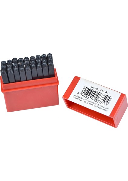 M 243/B/3 Harf Zımba Seti, 3 Mm, Siyah