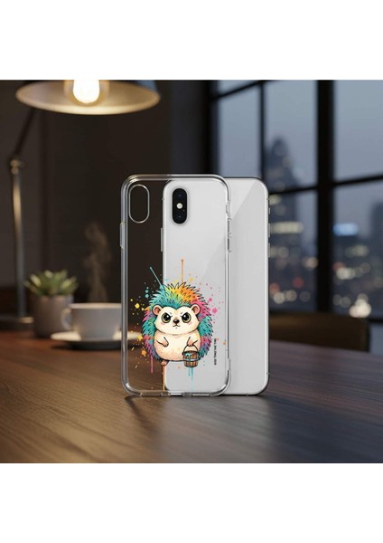 Redmi Note 12 Pro 4g ile Uyumlu Splash Kirpi Tasarımlı Şeffaf Silikon Kılıf fiyatları