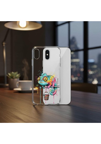 Samsung Galaxy A34 ile Uyumlu Splash Bukalemun Tasarımlı Şeffaf Silikon Kılıf fiyatları