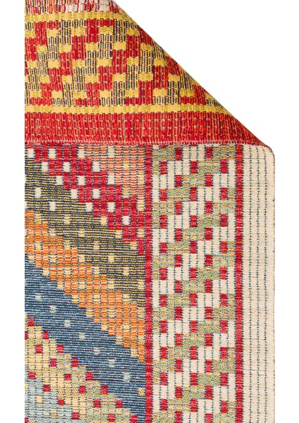 Ürgüp 10 Red %100 Pamuk ile Üretilen Etnik Desenlere Sahip Yıkanabilir Çift Taraflı Ince Yıkanabilir Kilim modelleri