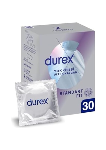 Durex Yok Ötesi Ultra Kaygan Ince Prezervatif 30'lu fiyatları