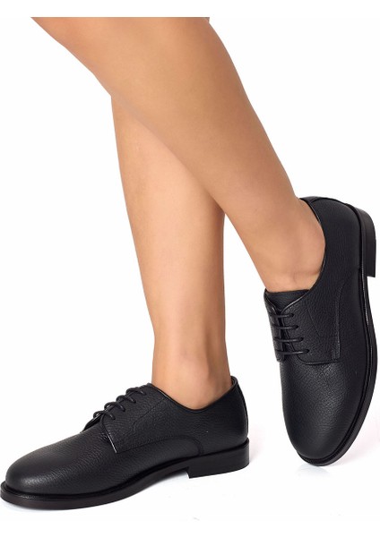 Kadın Siyah %100 Hakiki Deri El Yapımı Gofrajlı Deri Casual Ayakkabı fiyatları