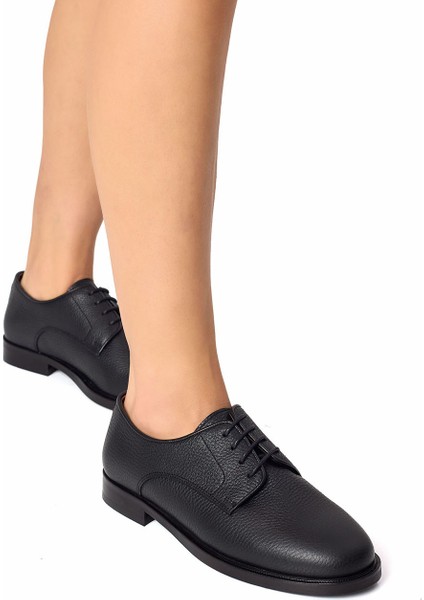 Kadın Siyah %100 Hakiki Deri El Yapımı Gofrajlı Deri Casual Ayakkabı modelleri