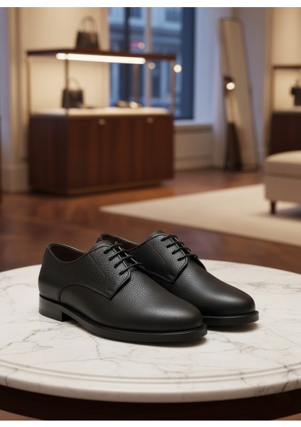 Kadın Siyah %100 Hakiki Deri El Yapımı Gofrajlı Deri Casual Ayakkabı fırsatları