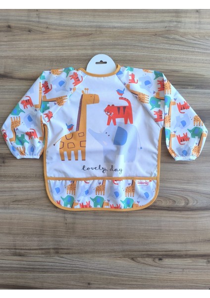 Laura Baby Uzun Kollu Sıvı Geçirmez Mama ve Aktivite Önlüğü fırsatları