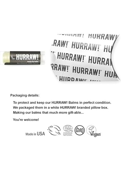 Hurraw Moon Lip Balm/gece Balmı 4.8gr