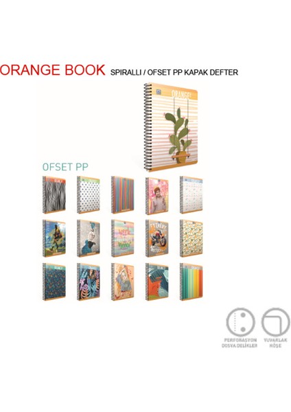 Gıpta Orange Book Spiralli Offset Plastik (12 Adet)Defter A4 120 Yp Çizgili 4954 fiyatları