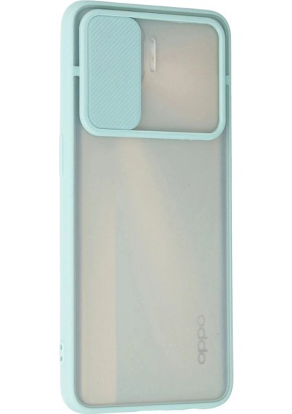 Ieg Oppo Reno 4 Lite Kılıf Palm Buzlu Kamera Sürgülü Silikon - Turkuaz modelleri
