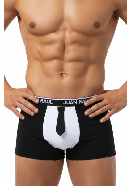 Erkek Siyah 2’li Smokin Baskılı Boxer Seti – Kravat & Papyon Detaylı Boxer 2603111 modelleri