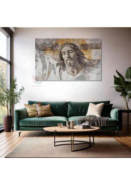 Yatay Kanvas Tablo Isa Pemgamber Temsili2 Modern Duvar Tablosu Kanvas Salon Ofis Tablosu fiyatları