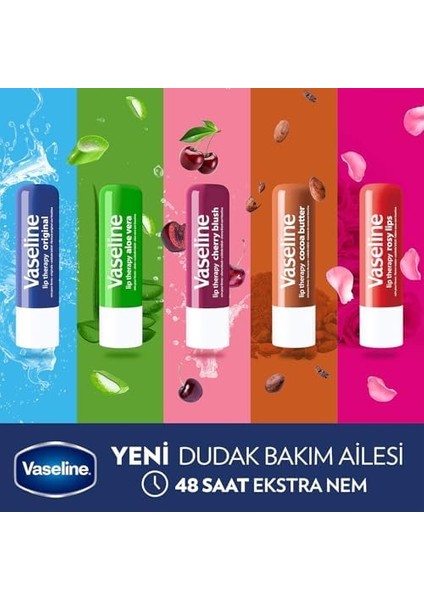 Vaseline Lip Therapy Dudak Bakım Kremi Original 4.8 gr