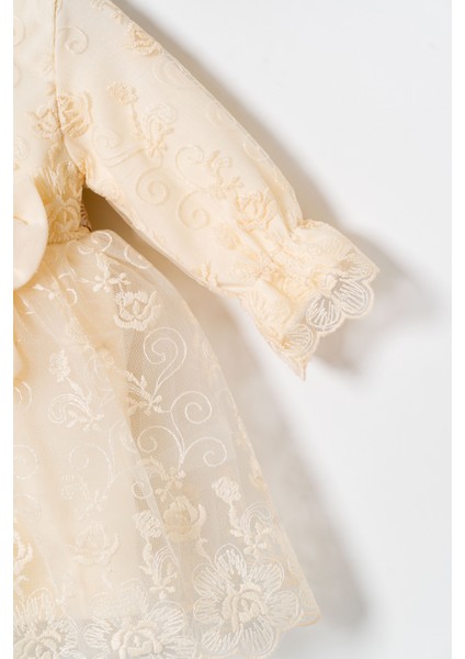 Kız Bebek Mevlütlük Elbise Dantelli Bandanalı fiyatları