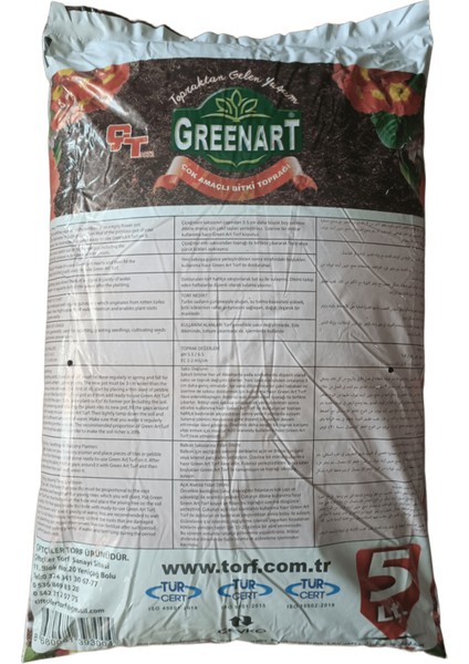 Greenart Bitki Toprağı Humus Katkılı (5 Litre) fiyatları