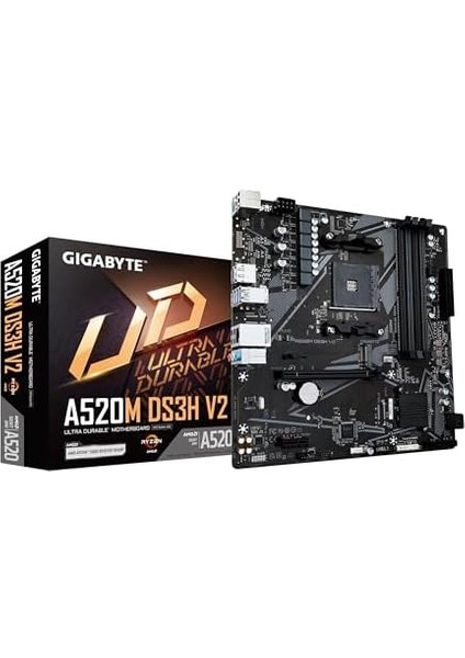 Gıgabyte A520M DS3H V2 Am4 Ddr4 4733MHZ(OC) Pcıe 3.0 M.2 Nvme Gigabit Lan USB 3.2 Matx Anakart modelleri