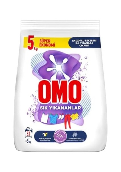 Omo Sık Yıkananlar Beyazlar ve Renkliler Toz Deterjanı 5 kg fiyatları