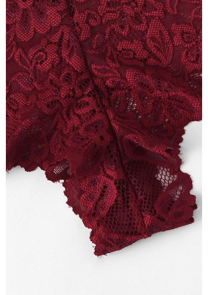Kadın Bordo Özel Şık Sütyen Külot Takımı - Bordo - M modelleri