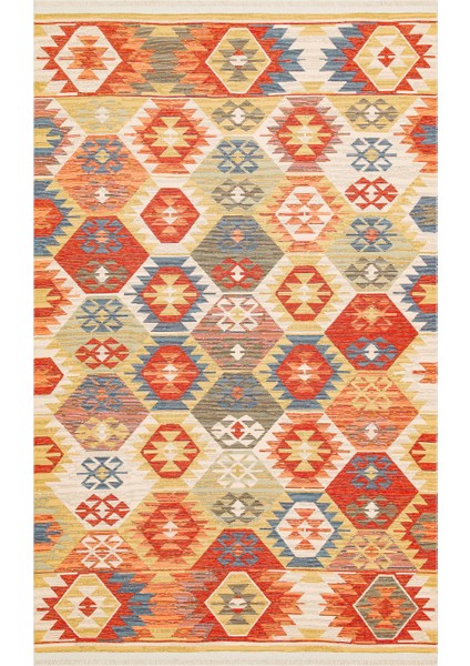 Ürgüp 01 Multy %100 Pamuk ile Üretilen Etnik Desenlere Sahip Yıkanabilir Çift Taraflı Ince Yıkanabilir Kilim fiyatları