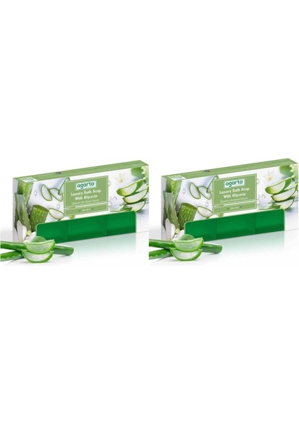 El Yapımı Doğal Banyo Sabunu Aloe Vera 3 * 150 gr x 2 Adet (Toplan 6 Adet)