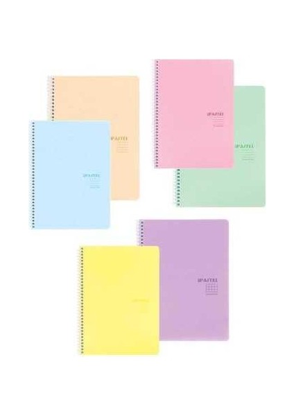 Keskin Color Plastik Kapak Spiralli Pastel Note Defter 17X24 80 Yp Çizgili (6 LI)327751-99