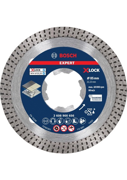 Professional 1x Expert Hardceramic X- Kesme Diskleri (Sert, Sert Taş, Ø 85 Mm, Aksesuar Küçük Avuç Taşlama Makinesi)