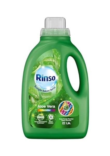 Rinso Sıvı Çamaşır Deterjanı Komple Bakım Serisi Aloe Vera Renkliler Için 1.5 L modelleri