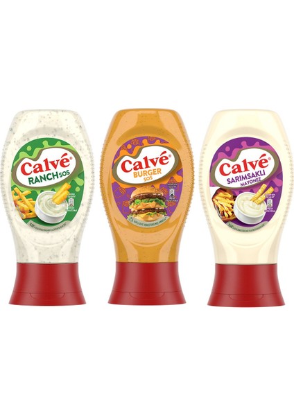 Burger Sos 245G + Sarımsaklı Mayonez 245G + Ranch Sos 245G fiyatları