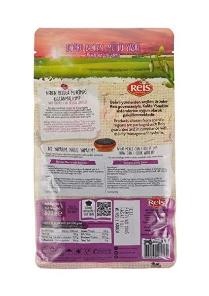Reis Royal Beluga Mercimeği (0.5 Kg) fiyatları