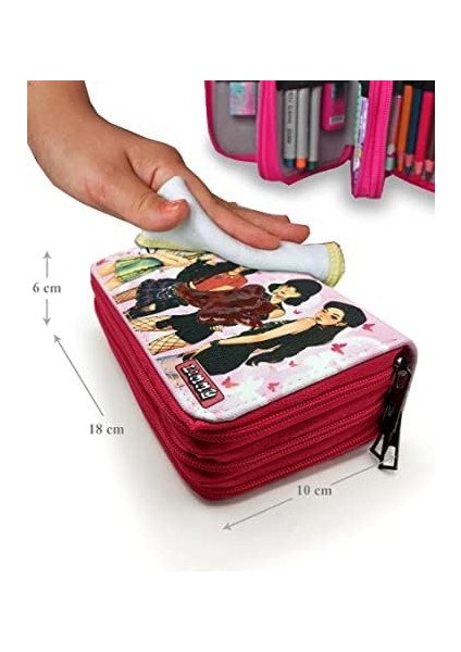 Kutusu Pink Organizer Vegan Deri Üç Bölmeli -Pembe modelleri