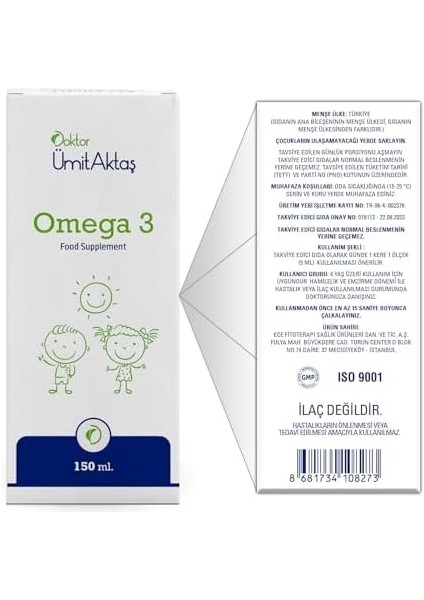 Dr. Ümit Aktaş Omega-3 Şurup