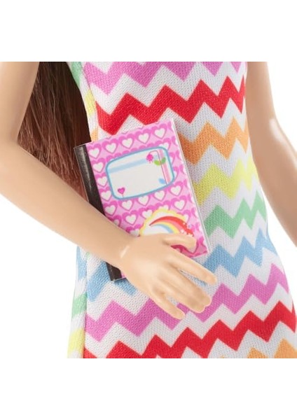 Kariyer Oyun Setleri - Öğretmen Bebek Öğretmen, Saçlı Bebek, 1 Çocuk Figürü ve Öğretim Aksesuarları JCR76 modelleri