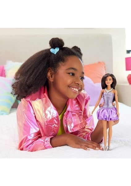 Büyüleyici Parti Bebekleri - Mor Metalik Esmer Mor ve Gümüş Rengi Aksesuarlarıyla Saçlı Fashionistas Bebek (234) HYT92 modelleri