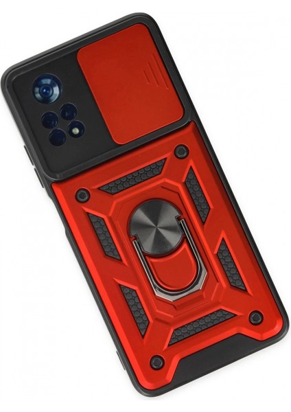 Ieg Xiaomi Poco X4 Pro 5g Kılıf Pars Lens Yüzüklü Silikon - Kırmızı modelleri