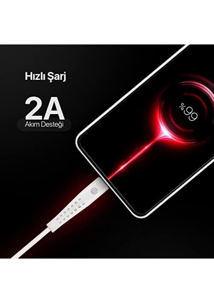 By Usb-A - Lightning 2A Şarj Kablosu 300CM-BEYAZ fiyatları
