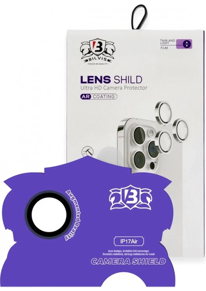 Apple iPhone 17 Air Bilvis Titan Kamera Lens - Lacivert