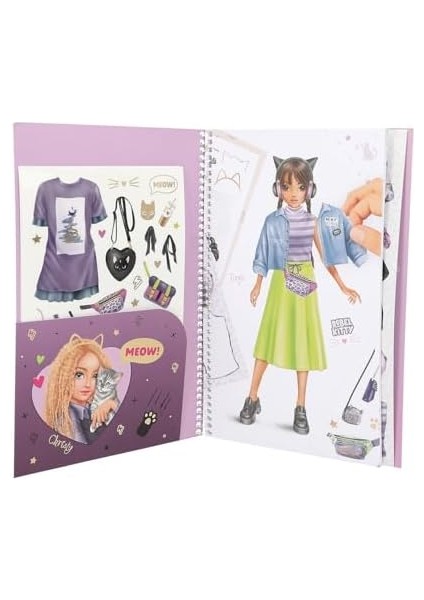 13387 Rebel Kitap Beni Giydir 20 Sayfa Önceden Basılmış Kendin Yap Desen Desenleri, 7 Yaprak Çıkartma, Çok Renkli, Tek Beden modelleri